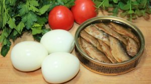 Банка Шпрот и три яйца - это очень вкусно, уже готовят все знакомые.