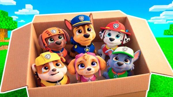 Я ПРИЮТИЛ ВСЮ КОМАНДУ ЩЕНЯЧИЙ ПАТРУЛЬ в МАЙНКРАФТ