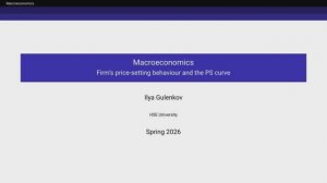 2.1. Price setting and the PS curve