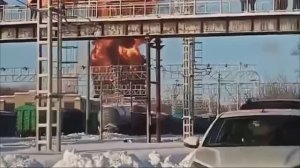 В Мичуринске на ж.д путях прогремел взрыв.