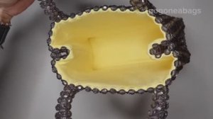 Мастер класс подкладка, сумка из бусин, крепим уголки к дну POGONEABAGS