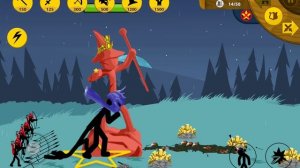 Stick War Legacy, миссия 305 (insane, безумная сложность, без баффов, ледяной скин)