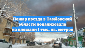 Пожар поезда в Тамбовской области локализовали на площади 1 тыс. кв. метров