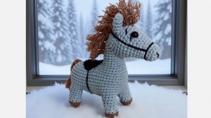 Лошадка крючком ч.1 ножки ушки , мордочка.