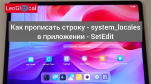 Как прописать строку System_locales в приложении SetEdit