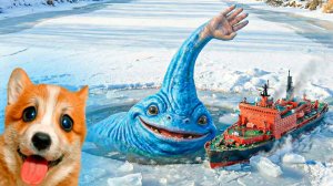 Наш дрон снял HAND SEA MONSTER!! Корги Коржик Говорящая собака