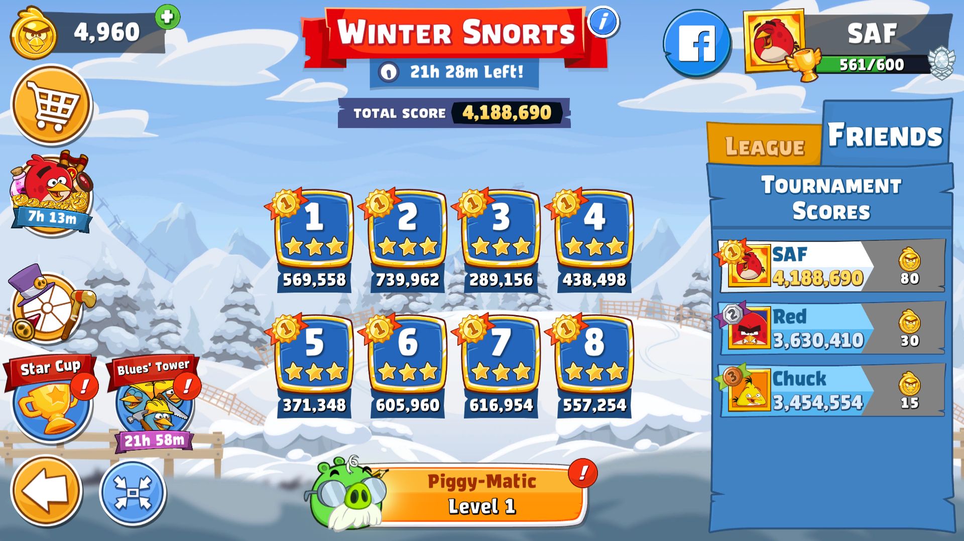 Angry Birds Friends. Winter Snorts (04.02.2026). Все уровни 3 звезды. Прохождение от SAFa. смотреть онлайн