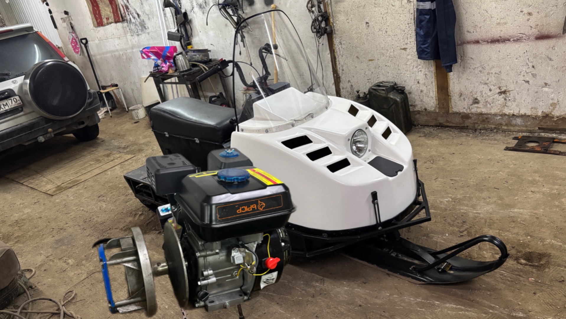 Установка двс от мотоблока 7 лс на буран. смотреть онлайн