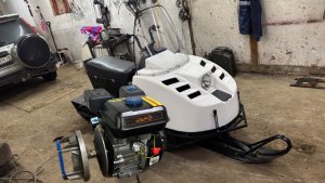 Установка двс от мотоблока 7 лс на буран.