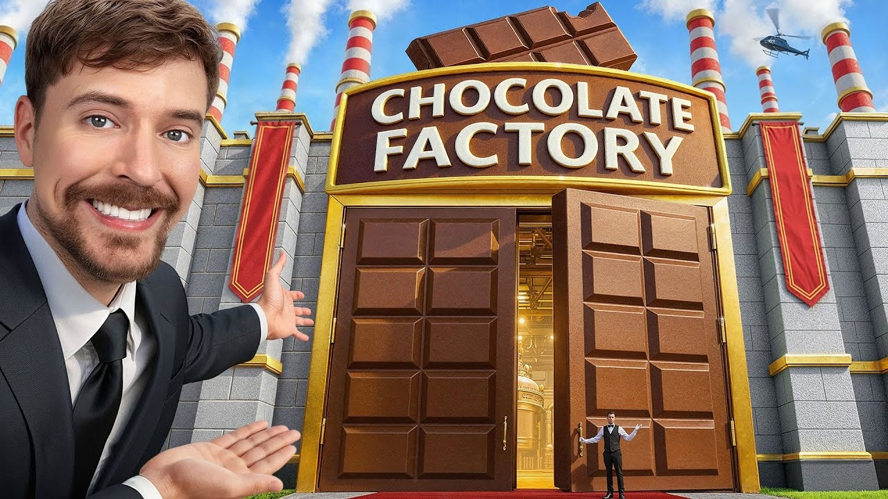 $1,000,000,000 Chocolate Factory Tour @Mrbeast Экскурсия на шоколадную фабрику за 1000000000 долларо