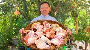 Массивное тушеное говяжье колено и 10 огромных костей с мясом и сухожилиями! Кухня Китая