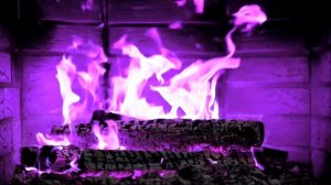 КАМИН 4К 🔥 FIREPLACE 4K | Волшебный ФИОЛЕТОВЫЙ Расслабляющий камин