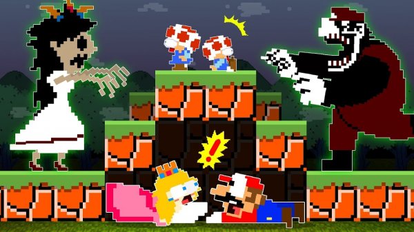 🧟🧟♂️🧟♀️Марио и принцесса Пич играют в прятки в лабиринте зомби 🧟