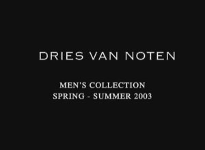 Показ мужской коллекции Dries Van Noten весна-лето 2003 (без звука)