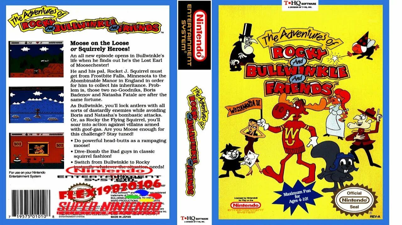 The Adventures of Rocky and Bullwinkle and Friends (NES) смотреть онлайн