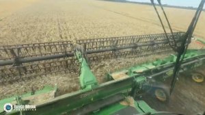 Уборка урожая в поместье Бартоу с помощью комбайнов x3 John Deere X9 1100 и Fendt 936 Vario + HAWE