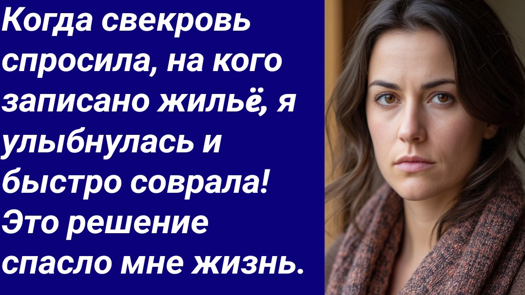 Истории со Смыслом/Когда свекровь спросила, на кого записано жильë, я улыбнулась и быстро соврала! смотреть онлайн
