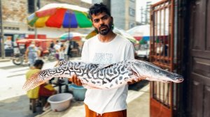 Перуанская Амазония, самый необычный рынок с товарами добытыми в реке и джунглях.