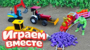 МУЛЬТИКИ ПРО ФЕРМУ С СУПЕРГЕРОЯМИ 🦖 ХАЛК ПОМОГАЕТ НА ФЕРМЕ ДЛЯ ДЕТЕЙ 🏠