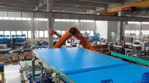 Робототехническая машина для развязывания упаковок — разгрузка паллетов — конвейер