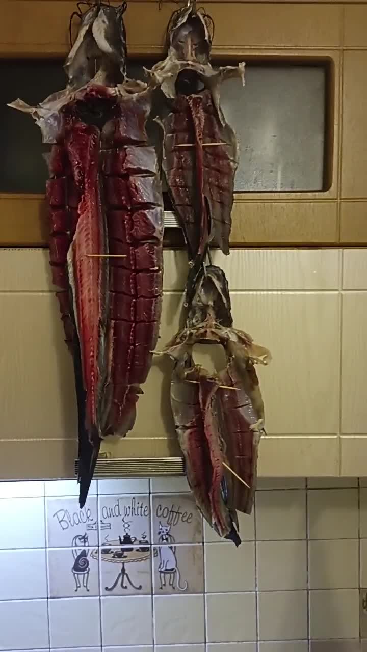 Африканский сом вяленый. Начинаю отрабатывать технологию.