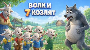 Волк и семеро козлят. Детская сказка, детский мультик