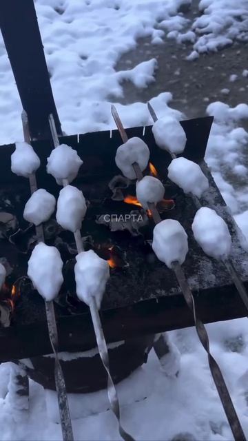 Зимний шашлык.