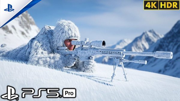 (PS5) Лучшая миссия Silent Winter Sniper Геймплей с ультрареал графикой 4K60 кадр в сек Call of Duty