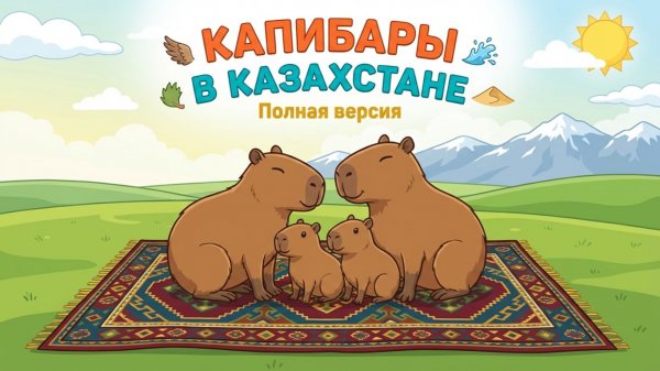 КАПИБАРЫ В КАЗАХСТАНЕ💘 МУЛЬТФИЛЬМ ДЛЯ ДЕТЕЙ 🐐😁