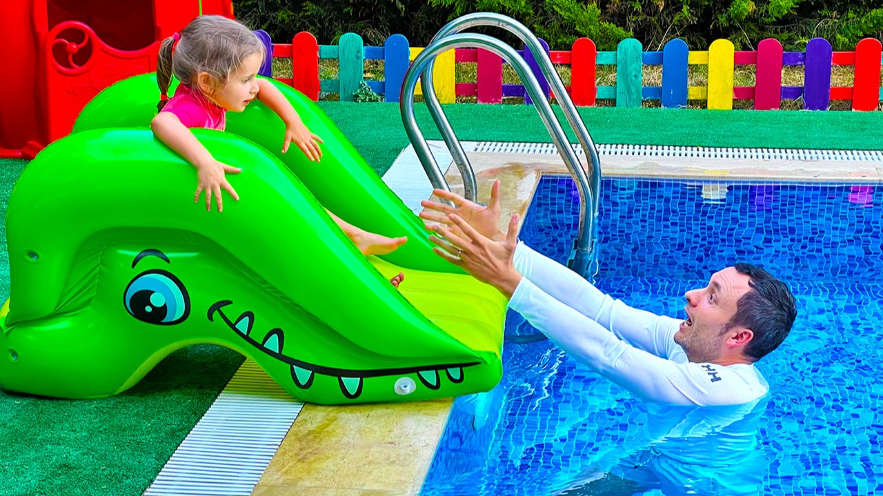 Майя показывает правила безопасности в бассейне+Забавные детские песенки смотреть онлайн