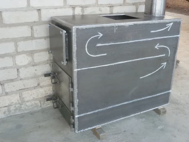 Самая эффективная сваренная мною металлическая банная печь . смотреть онлайн