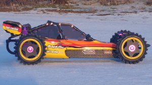 S26E1 1/2 мой первый выезд зимой, в снег, на шипах / HPI Baja 5B Flux / 04.02.26