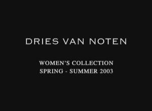 Показ женской коллекции Dries Van Noten весна-лето 2003