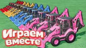 МУЛЬТИКИ ДЛЯ ДЕТЕЙ ПРО РАЗНОЦВЕТНЫЕ МАШИНКИ И ТРАКТОРЫ НА ФЕРМА ! ГОНКИ МАШИНОК НА ФЕРМЕ 🚜🚛