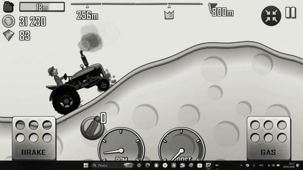 поганяли на байке и на тракторе очень смешно! (Hill Climb Racing)