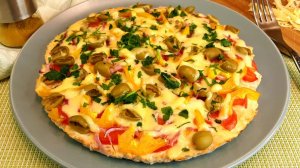 Самая вкусная Пицца без теста! И овощной салат. Романтический ужин 14 февраля