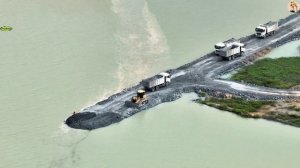 Строительство, высотные съёмки, обзор засыпки