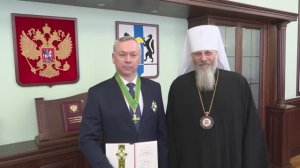 Губернатор Новосибирской области Андрей Травников  удостоен ордена преподобного Сергия Радонежского