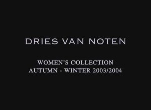 Показ женской коллекции Dries Van Noten осень-зима 2003-2004