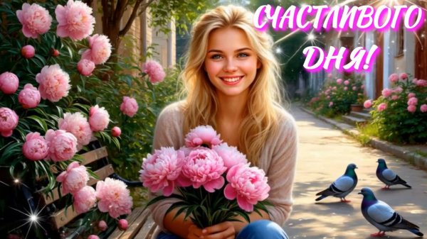 Счастливого дня! Музыкальная видео открытка с пожеланиями.