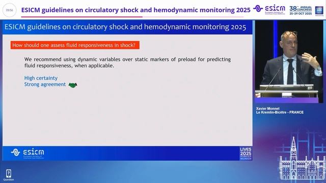ESICM guidelines on circulatory shock and hemodynamic monitoring 2025 Xavier Monnet