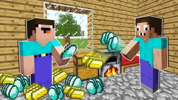 ПРО ГОВОРИТ НУБУ ТОЛЬКО ДА 24 ЧАСА В МАЙНКРАФТ ! НУБИК И ТРОЛЛИНГ ЛОВУШКА MINECRAFT Дак Плей