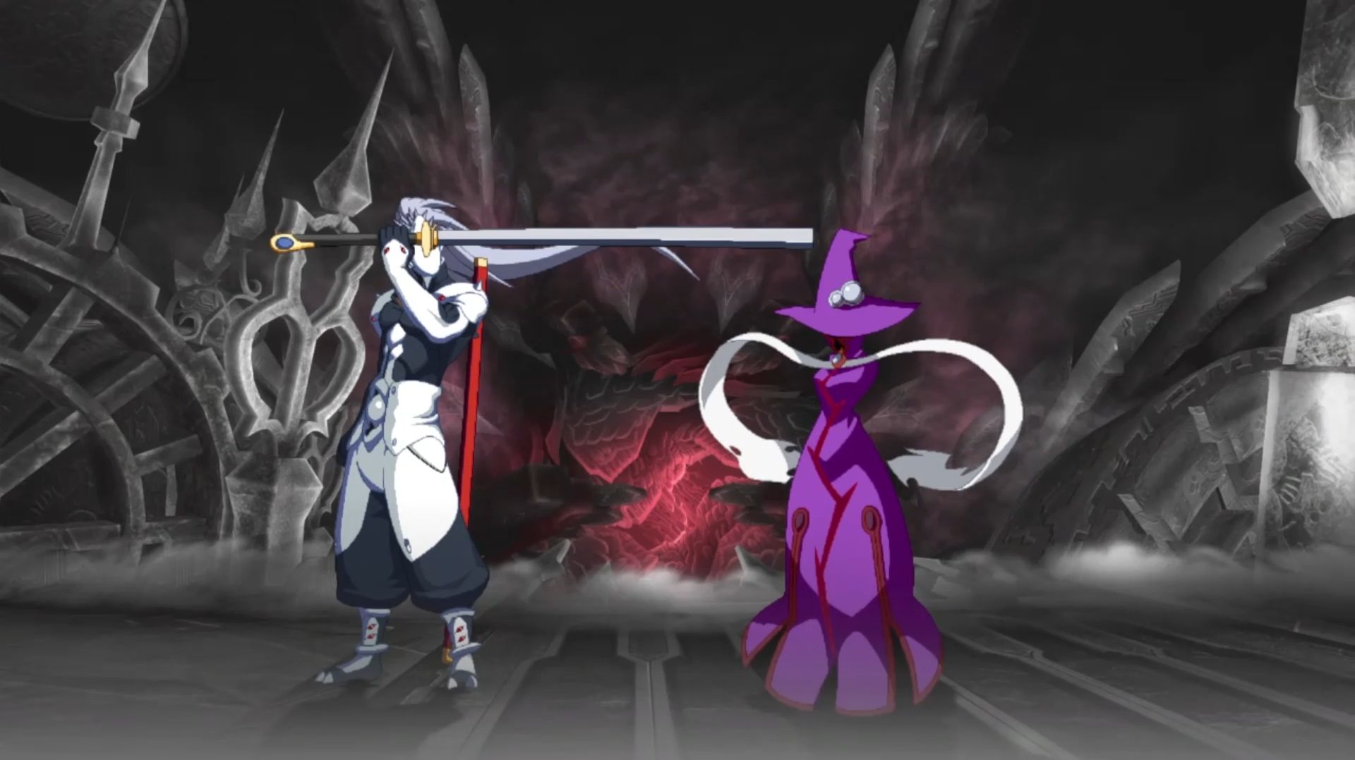 Свидание у Врат (Hakumen vs Nine) [Blazblue Centralfiction, 2017, PS4 Pro]