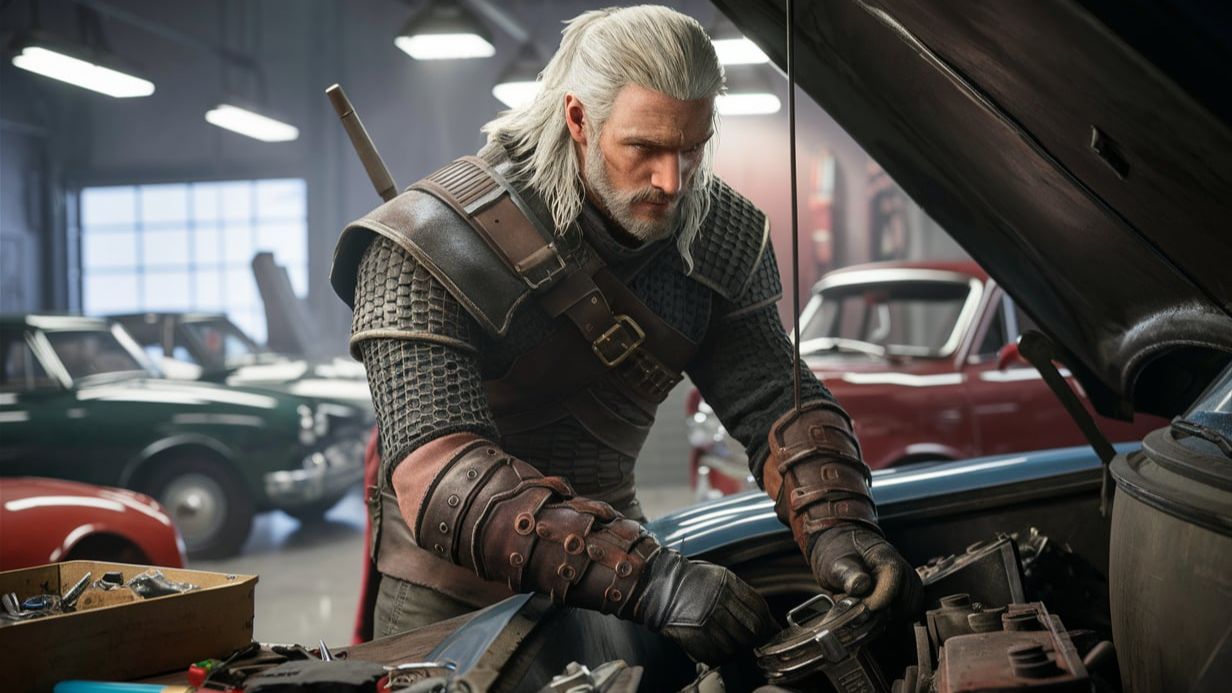 ХЛАМ НА ПРОКАЧКУ: Охота продолжается! Геральт на 14 уровне | Car Mechanic Simulator 2021