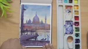 Мастер-класс по рисованию акварелью городского пейзажа для начинающих