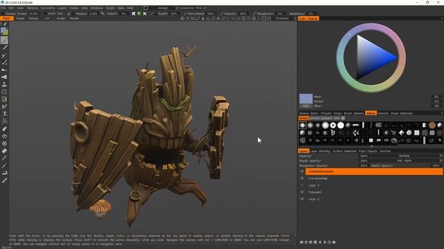 High Poly ZBRUSH's Polypaint - 3D-COAT's Vertex Paint. - Mathias (1080p, h264)