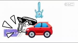 Смешарики (Крош замер пока машина пела и крош на неё упал 🤣 🚗)