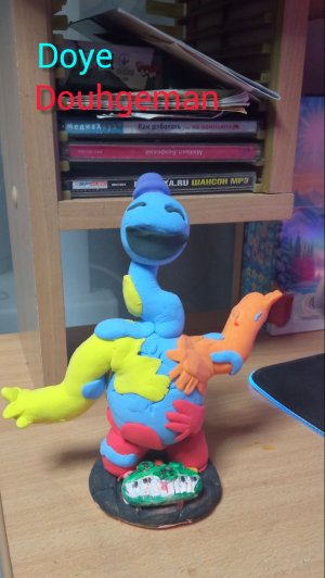 Доуи тестоман из воздушного пластилина