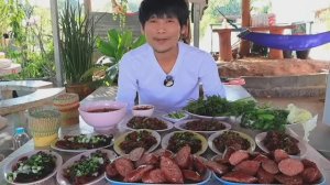 #MUKBANG Фарш из свежей говядины и колбаса из говядины со свежими овощами! ASMR МУКБАНГ