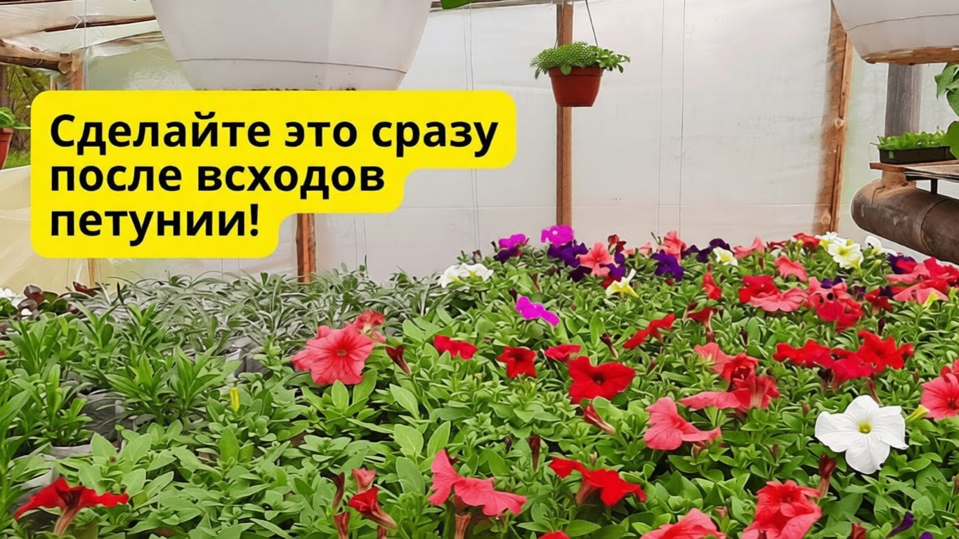 Сделайте это с петунией сразу после всходов и она вырастет очень красивой! смотреть онлайн